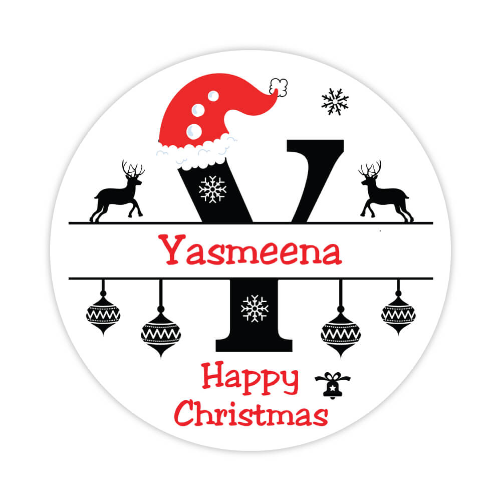 Christmas Letter Y Sticker