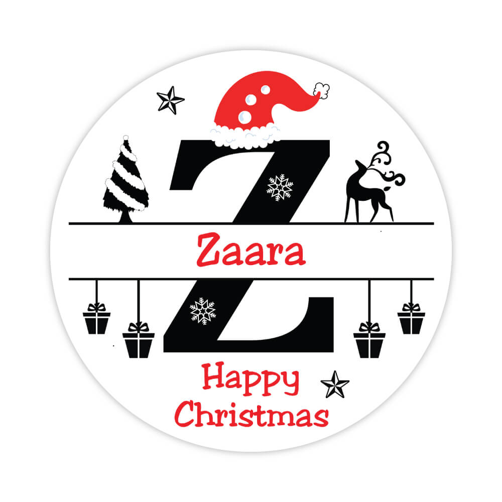 Christmas Letter Z Sticker