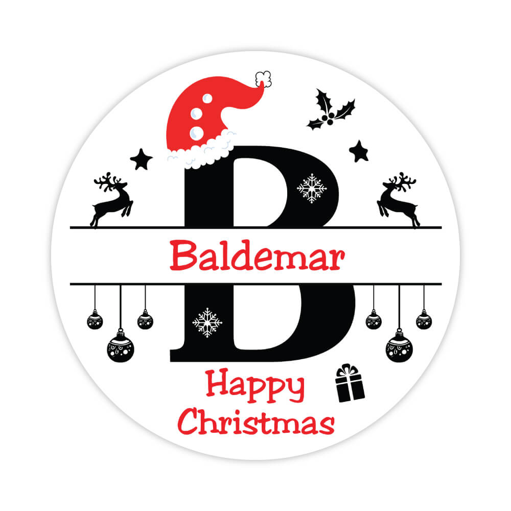 Christmas Letter B Sticker