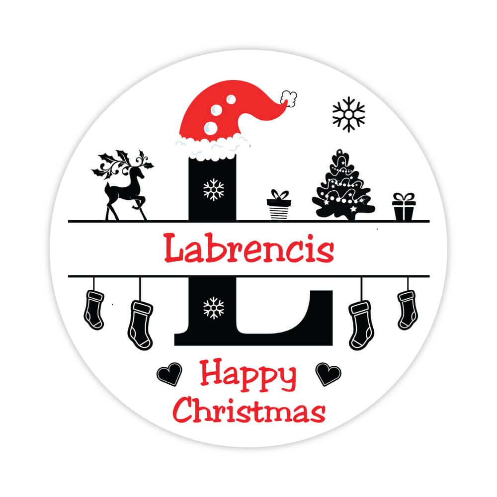 Christmas Letter L Sticker