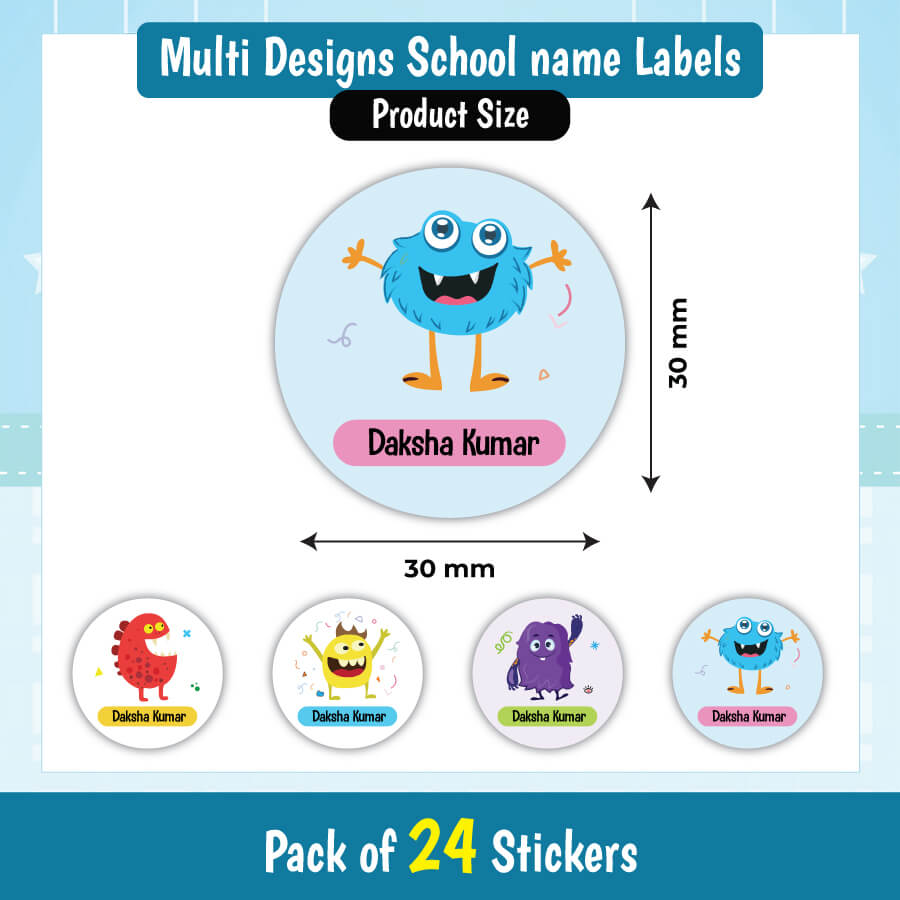 Monsters name sticker