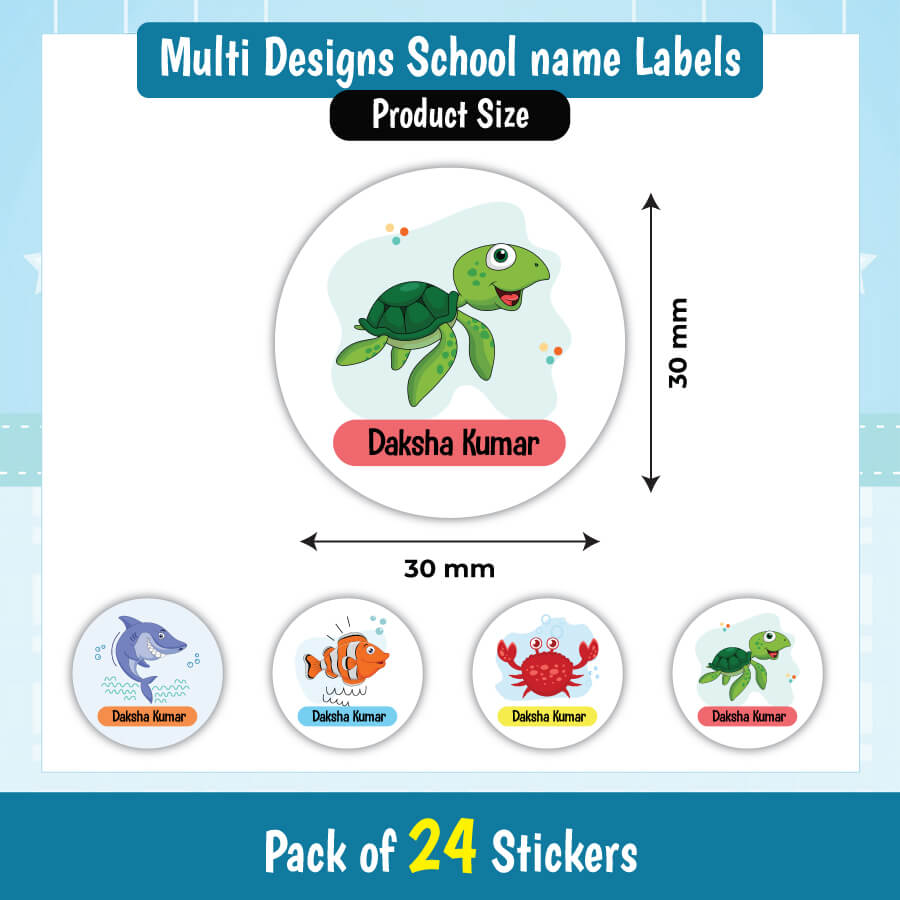 Sea animal name label