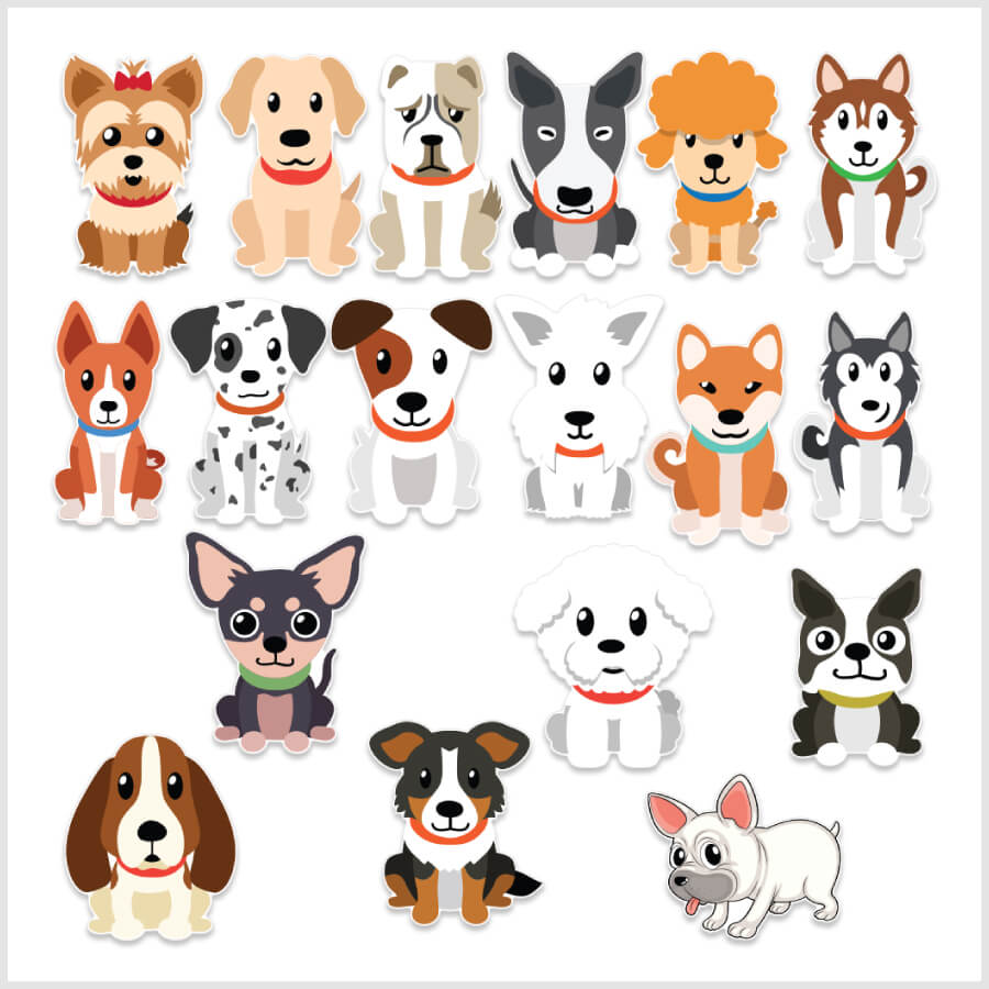 Pet Dog Vinyl Stickers