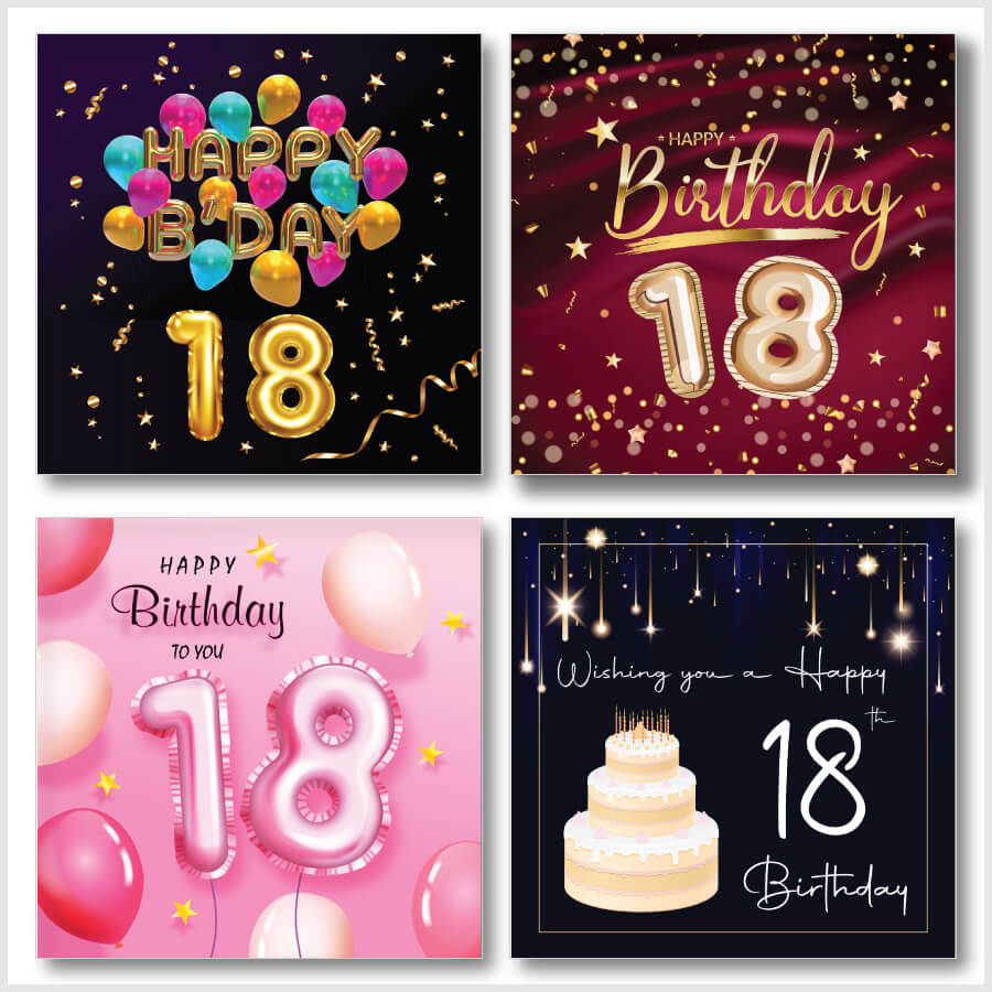 18th Birthday Greeting Card With Envelopes