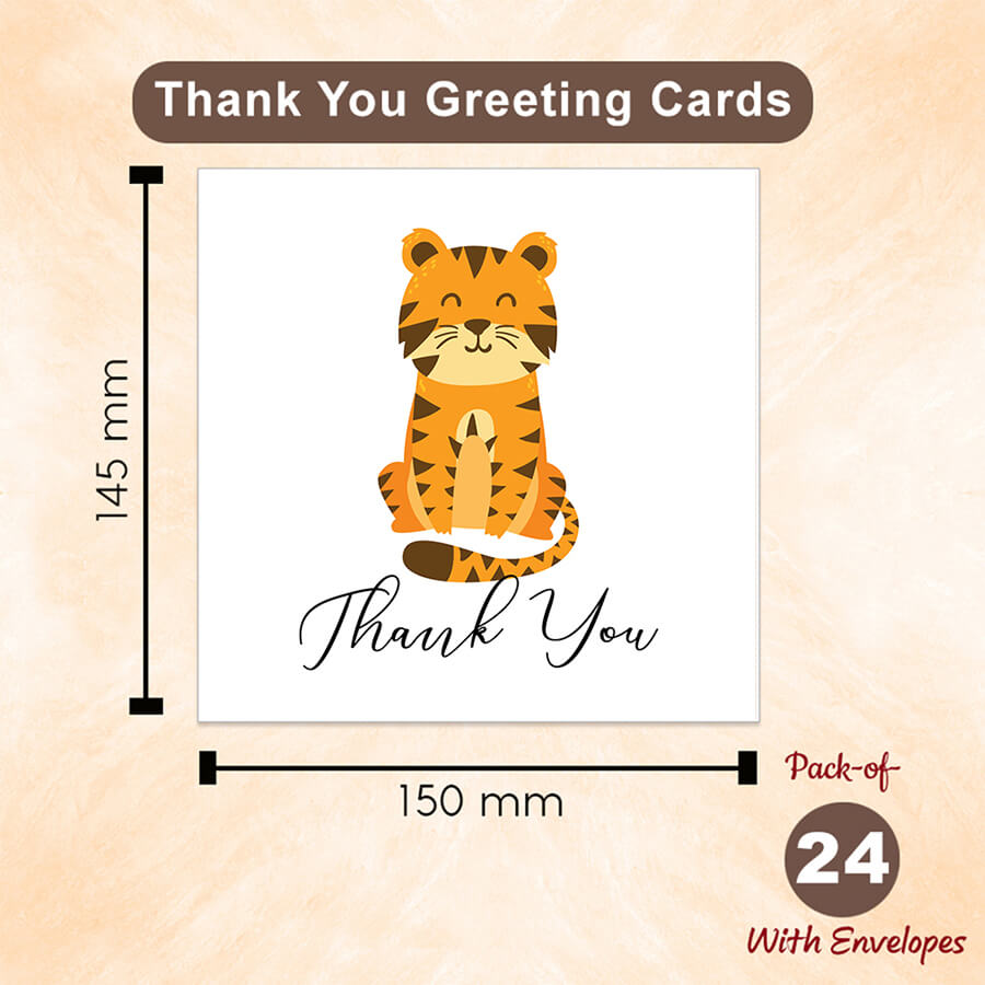 Heartfelt Animal Thank You Greeting Card