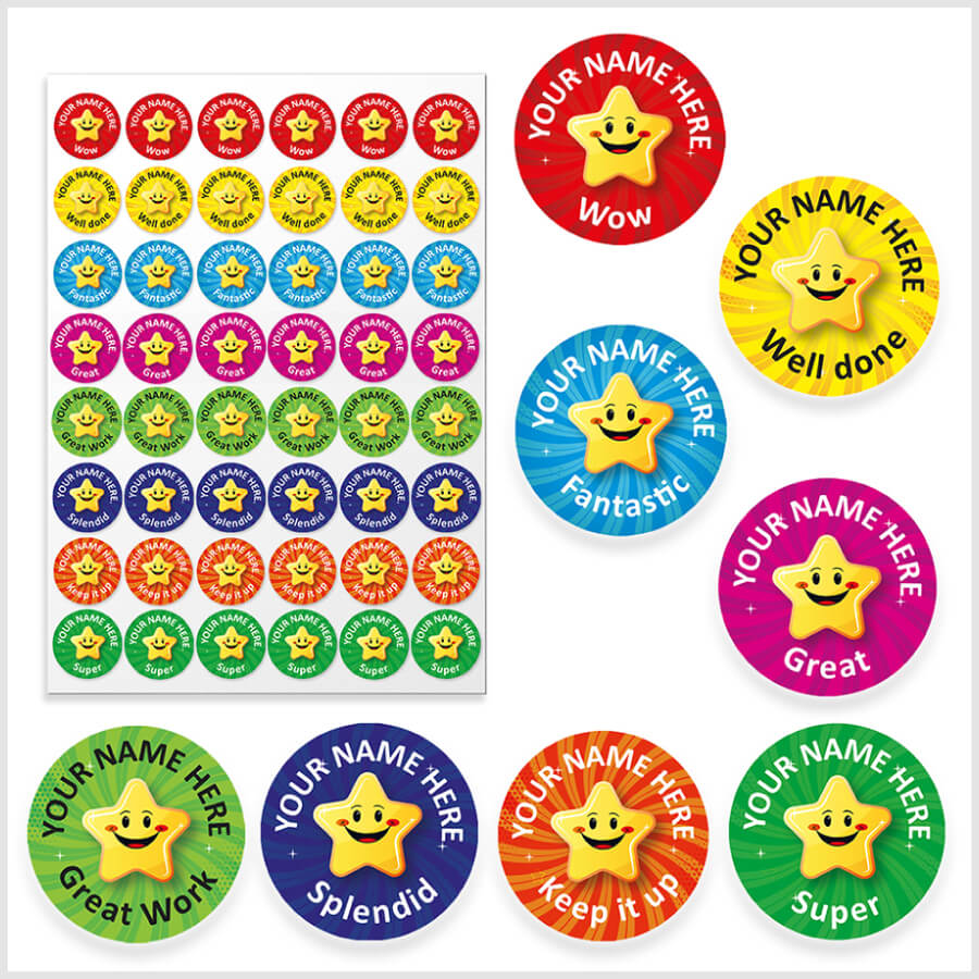 Personalized Star Reward Stickers