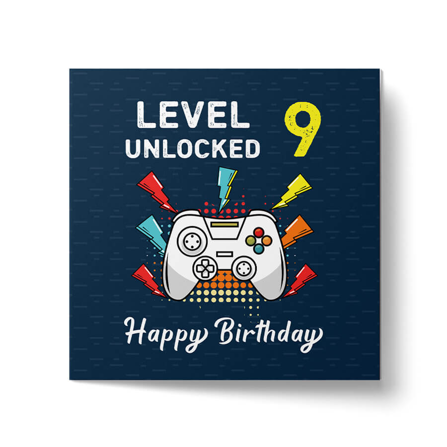 Happy Birthday: Level Unlocked Video Gaming Controller Greeting Card - Ages 6 to 50