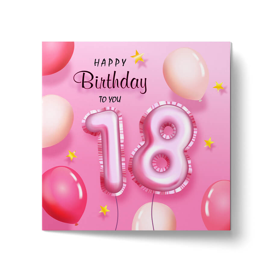 18th Birthday Greeting Card With Envelopes