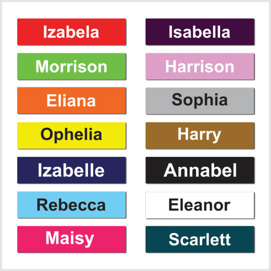 Name Labels - Classic Medium