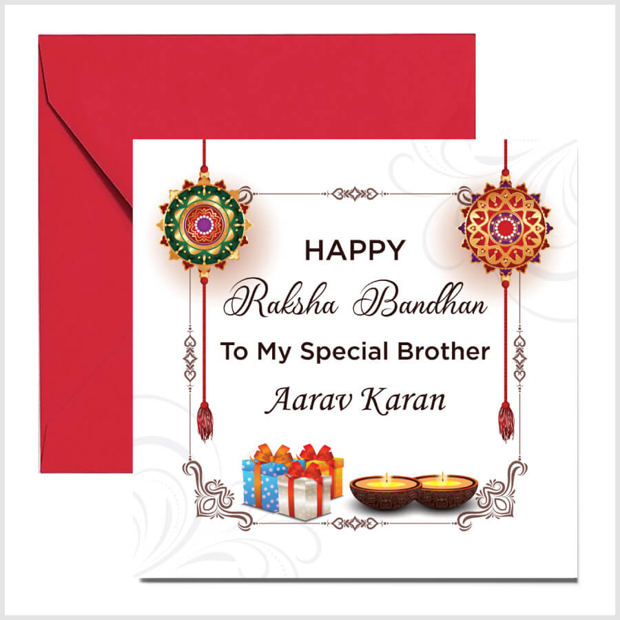 Personalized Raksha Bandhan Greeting Card