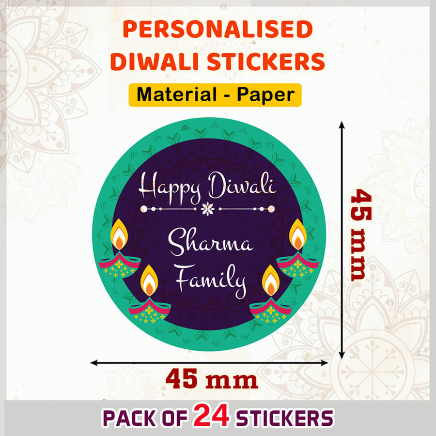 Personalised Diwali Name Labels