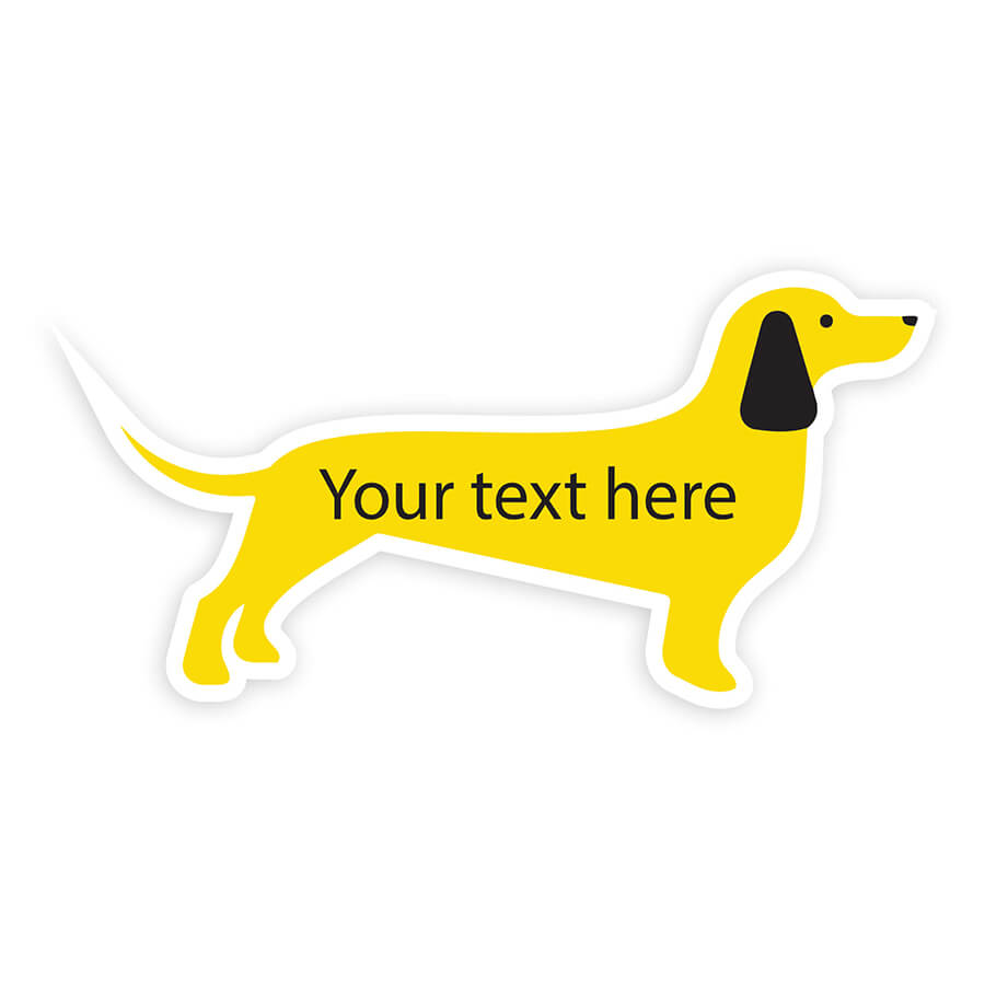 Name Labels -  Dog Custom Shape