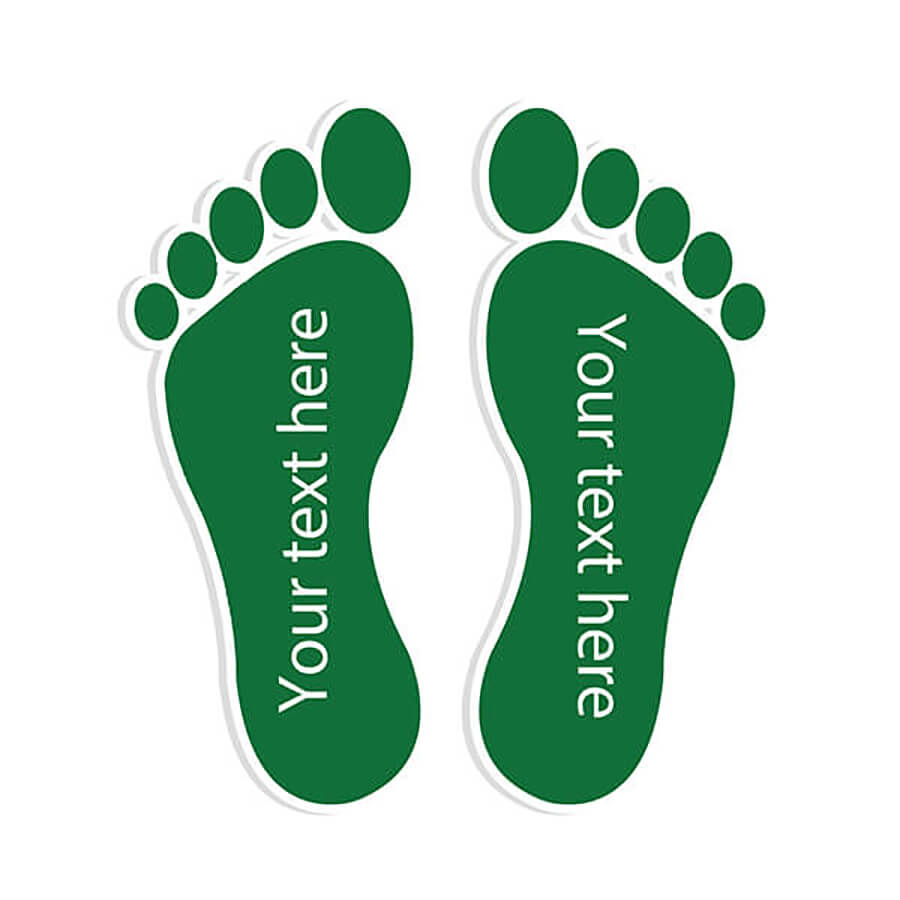 Green Left & Right Shoe Labels 