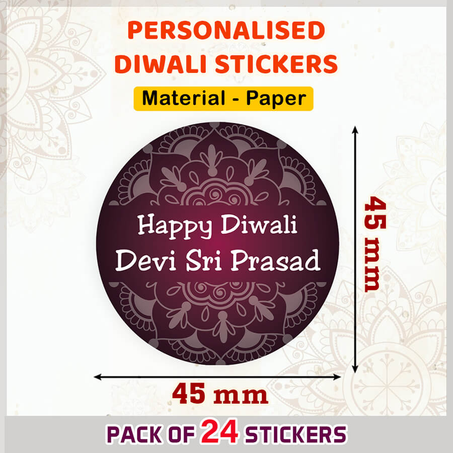 Personalised Diwali Name Labels