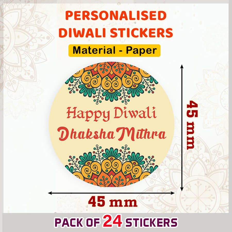 Personalised Diwali Name Labels