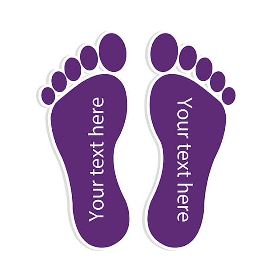 Purple shoe labels 