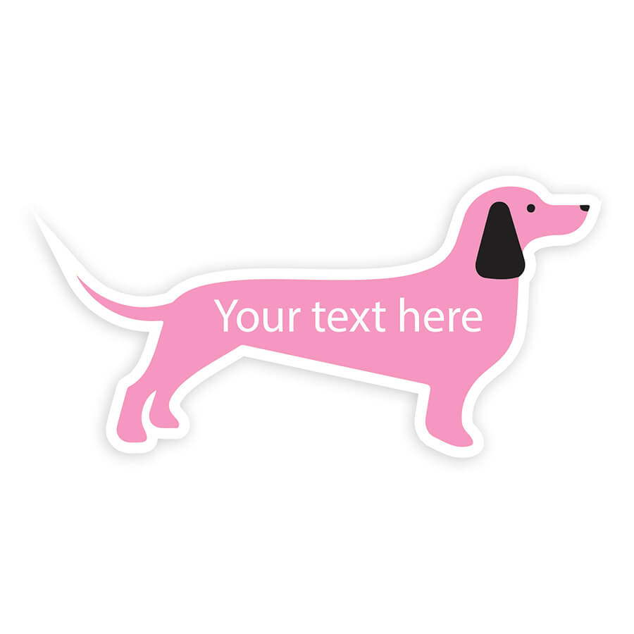 Name Labels -  Dog Custom Shape