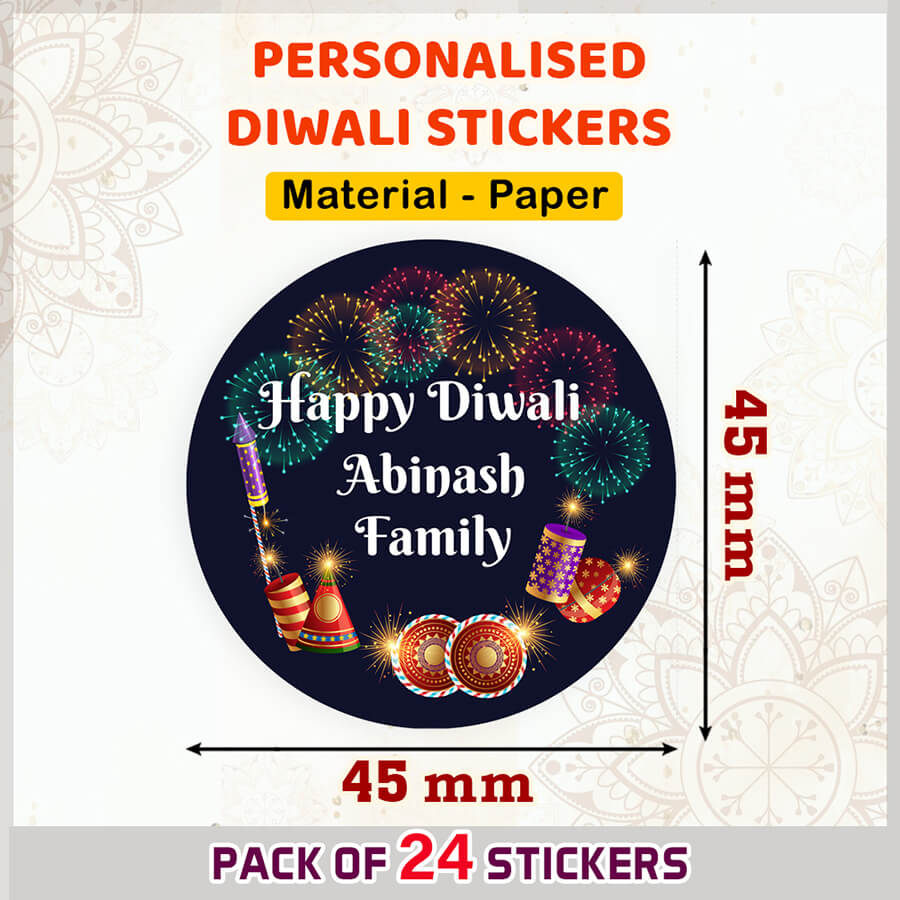 Personalised Diwali Name Labels