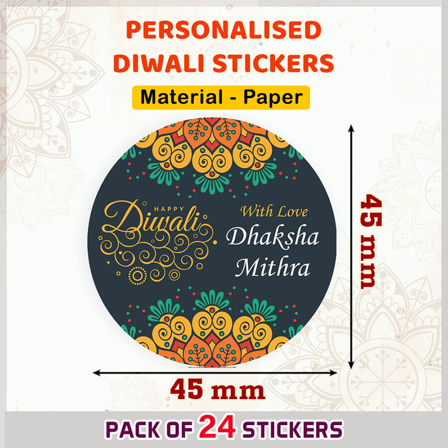 Personalised Diwali Name Labels