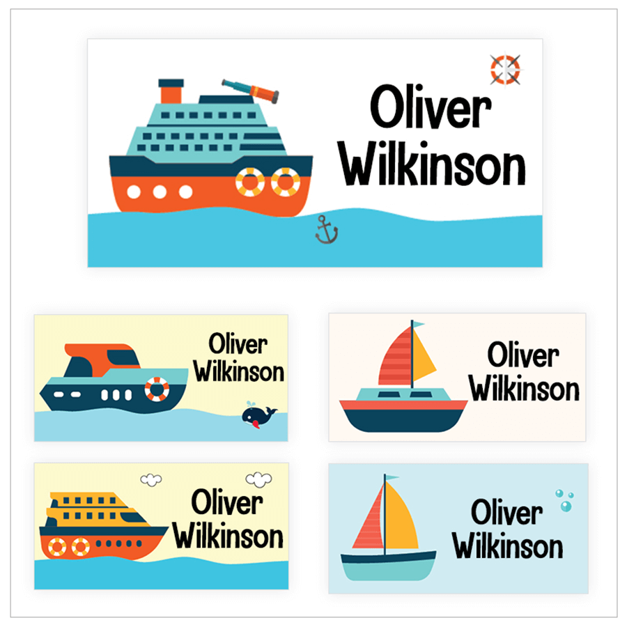 Boat name labels