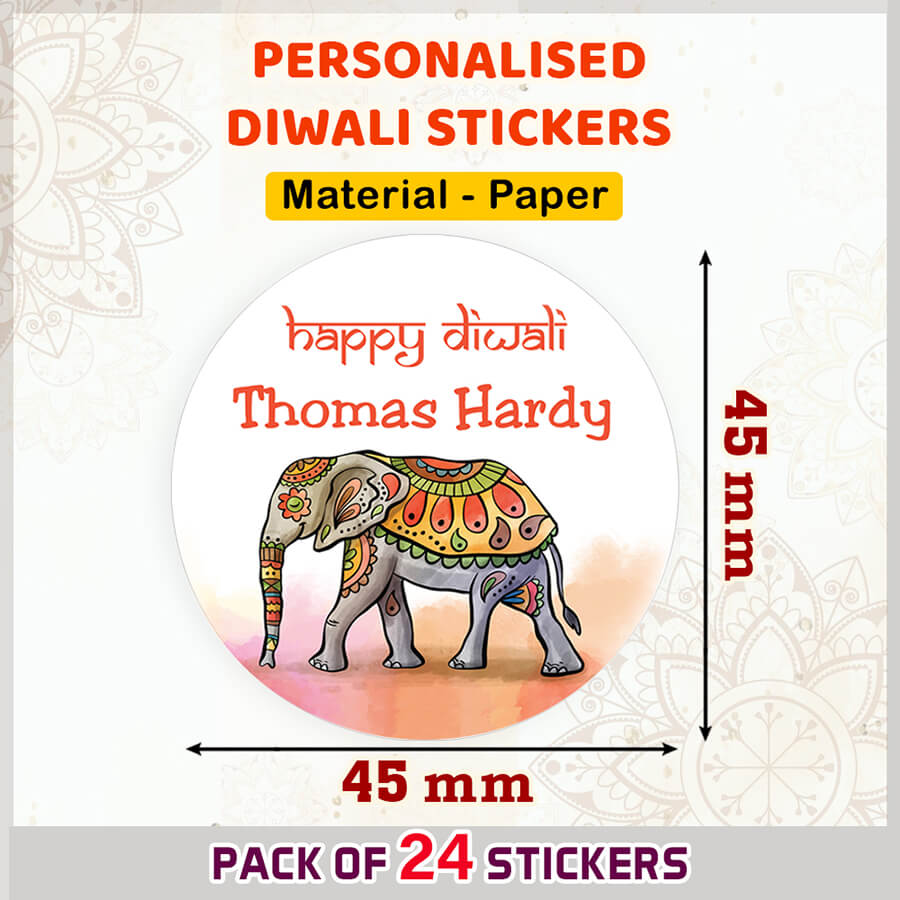 Personalised Diwali Name Labels