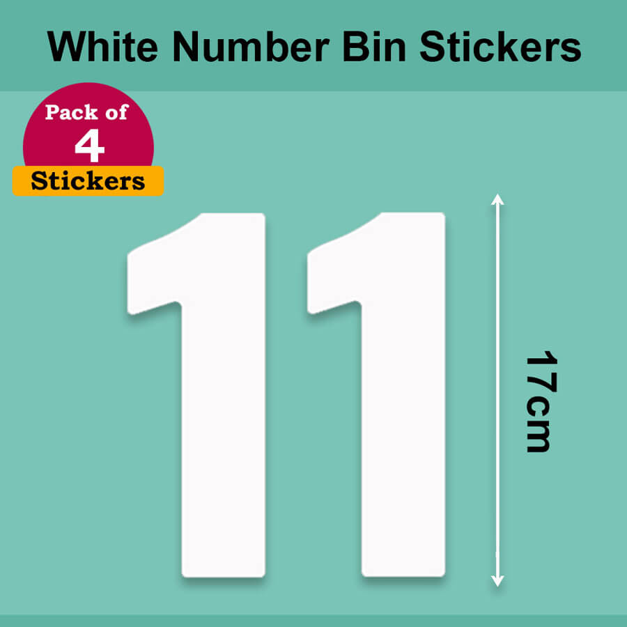 White Wheelie Bin Labels