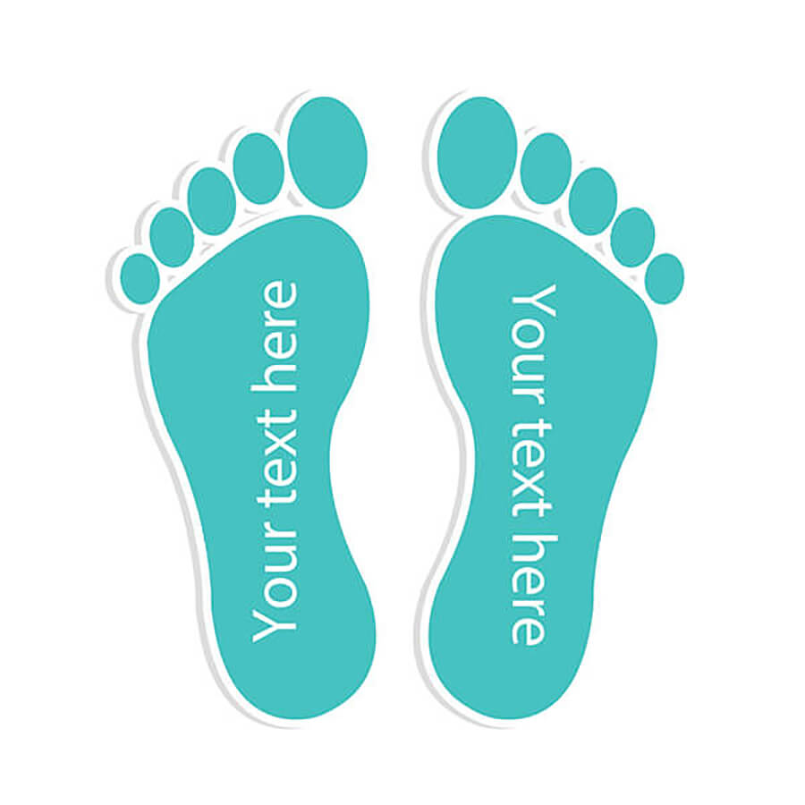 Turquoise Left & Right Shoe Labels 