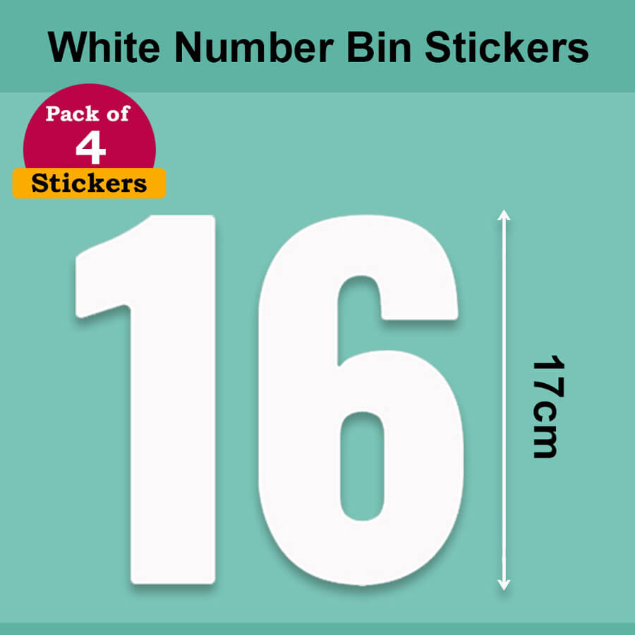 White Wheelie Bin Labels