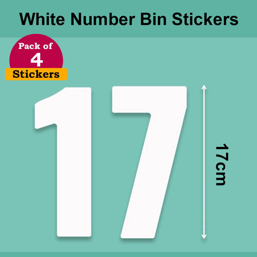 White Wheelie Bin Labels