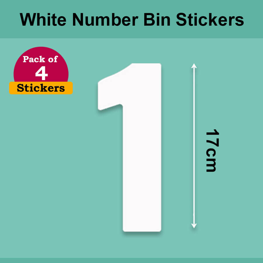 White Wheelie Bin Labels