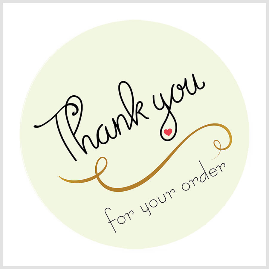 Thank You For Your Order Stickers