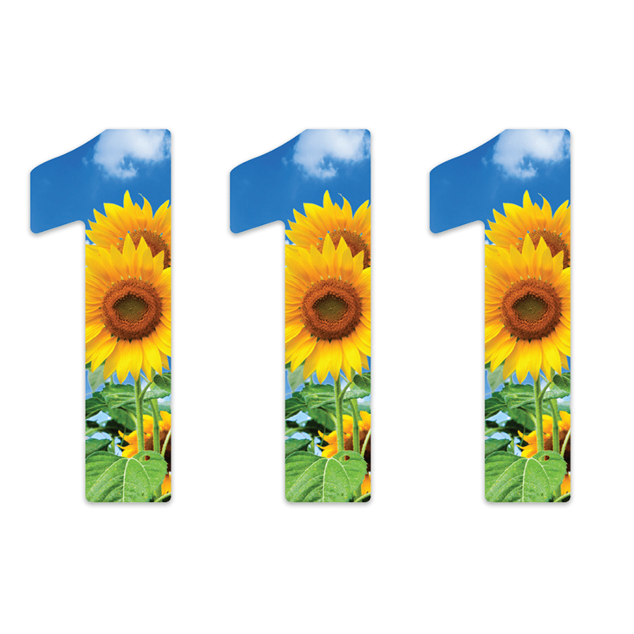 Sunflower Bin Number Stickers