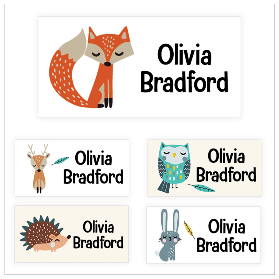 Kids animal name tags