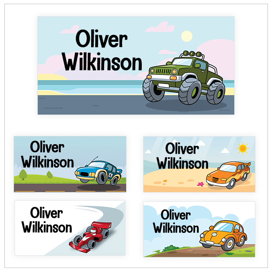 Car name labels