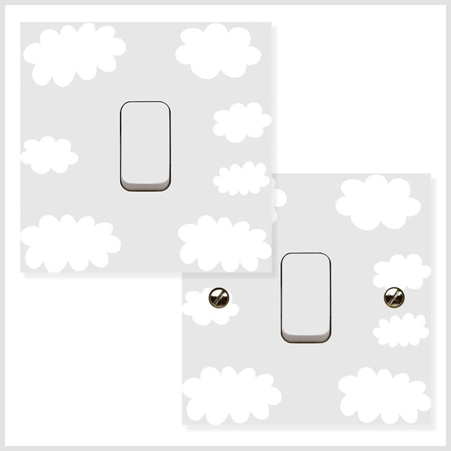 Cloud Theme Light Switch Vinyl Stickers