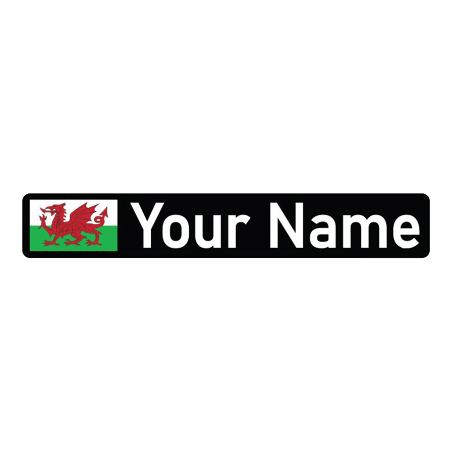 Wales Bike Name Sticker