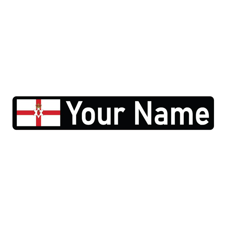 Personalized Northern Ireland Flag Name Sticker