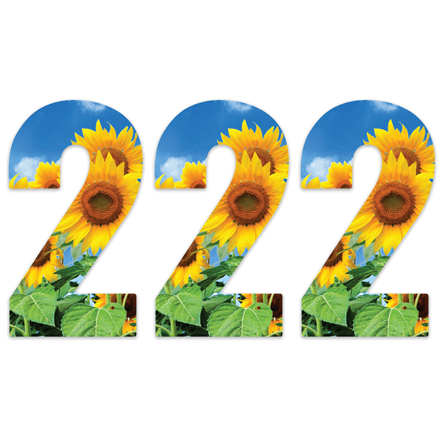 Sunflower Bin Number Stickers