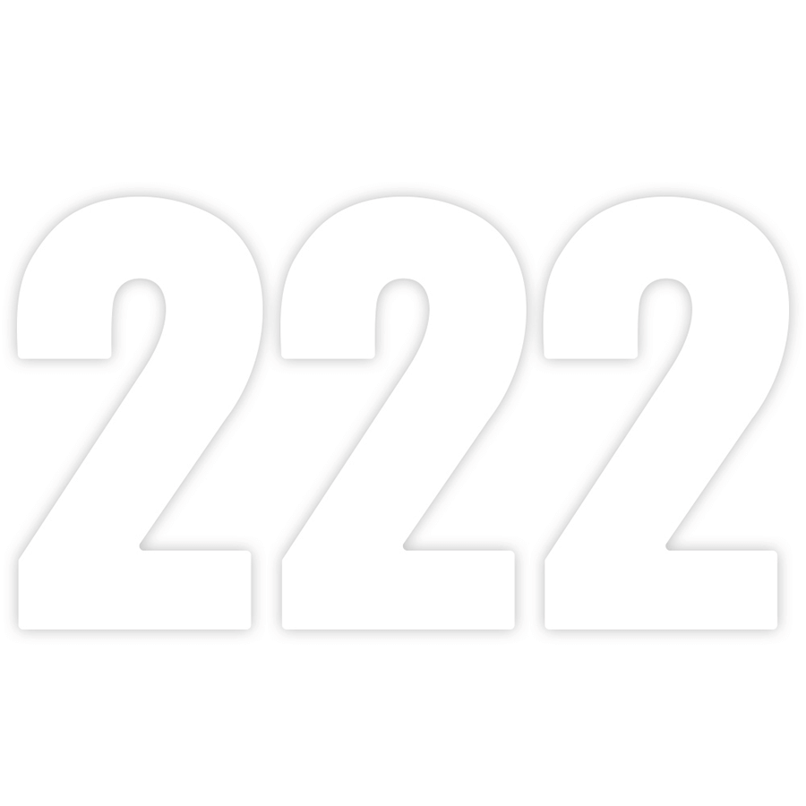 Plain White Wheelie Bin Number stickers