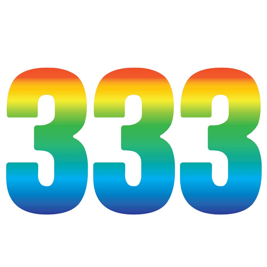 Rainbow Wheelie Bin Number stickers