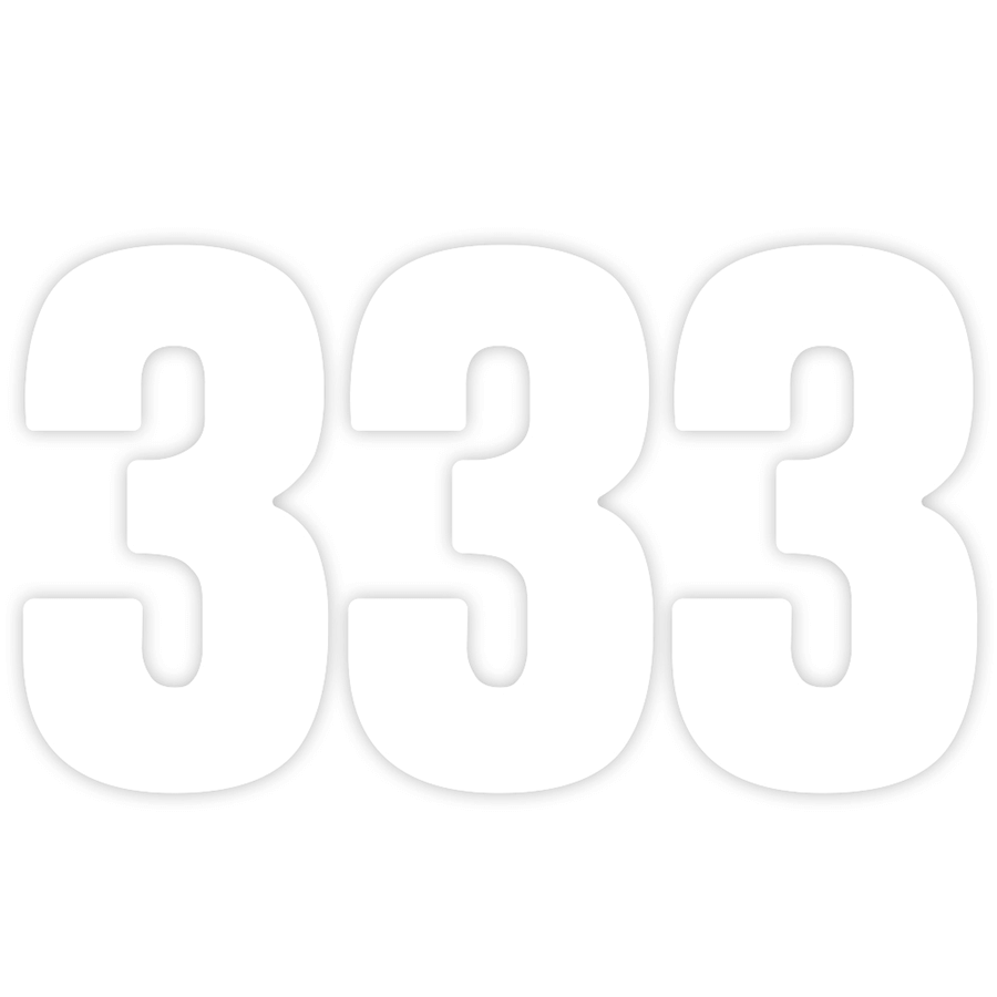 Plain White Wheelie Bin Number stickers