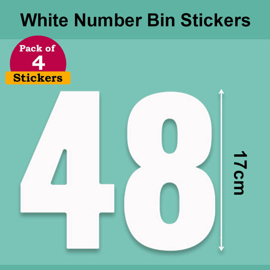 White Wheelie Bin Labels