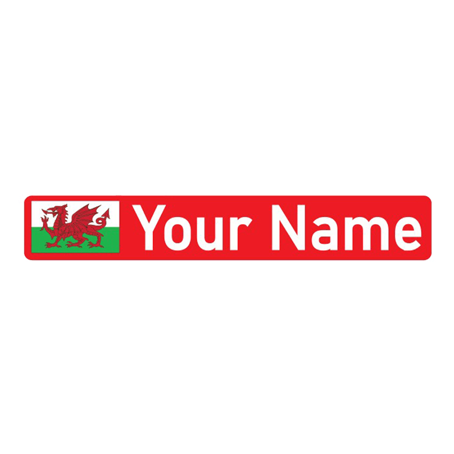 Wales Bike Name Sticker