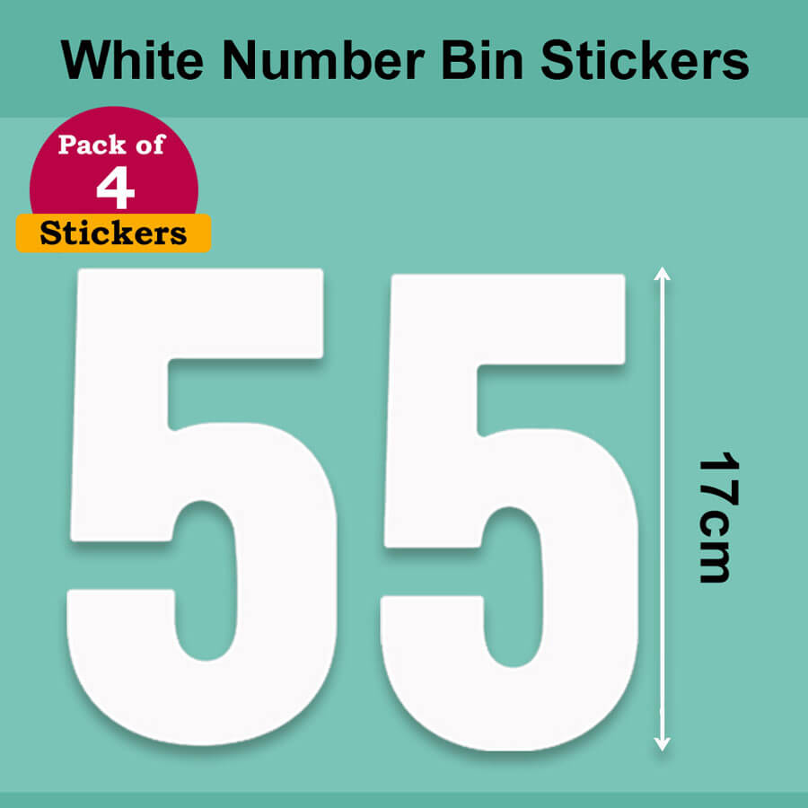 White Wheelie Bin Labels