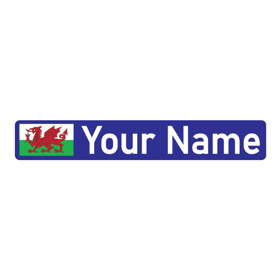 Wales Bike Name Sticker