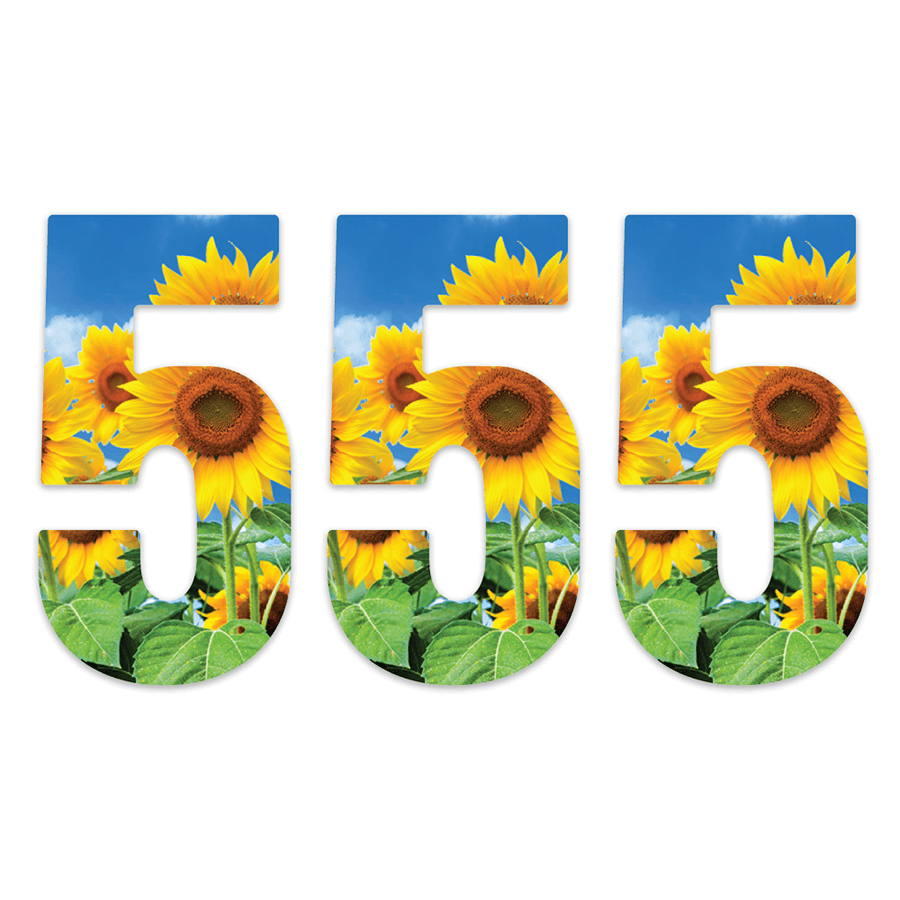 Sunflower Bin Number Stickers