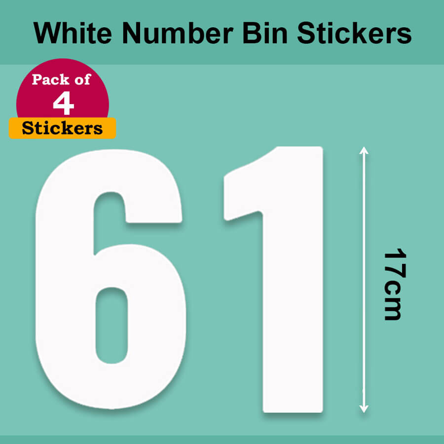 White Wheelie Bin Labels