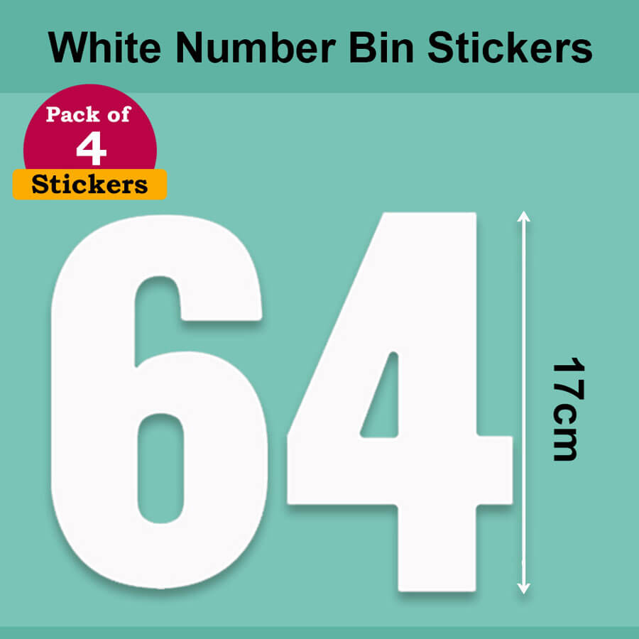 White Wheelie Bin Labels