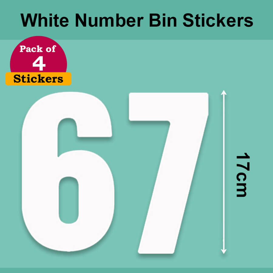 White Wheelie Bin Labels