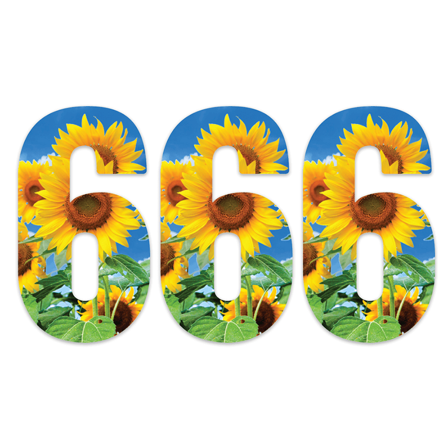 Sunflower Bin Number Stickers